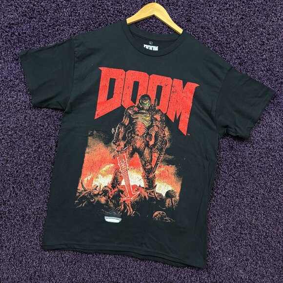 Doom Eternal Video Game Poster Bethesda Softworks T-Shirt L - Picture 3 of 5